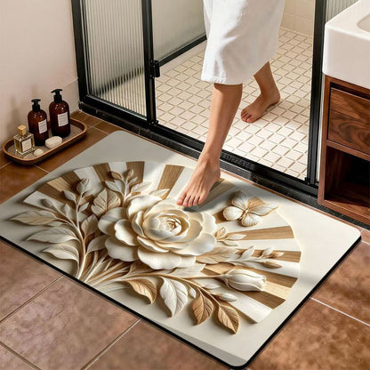 Premium Floral Design Badteppich Brehn