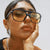 Damen Designer-Sonnenbrille mit markantem Geometrie-Design Brehn