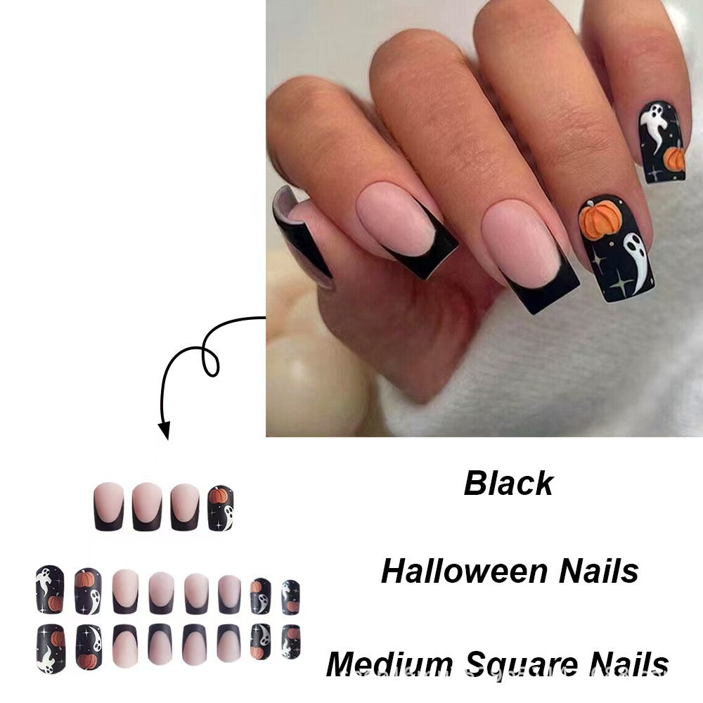 Kreatives Halloween-Themen Press-On Nagelset Brehn