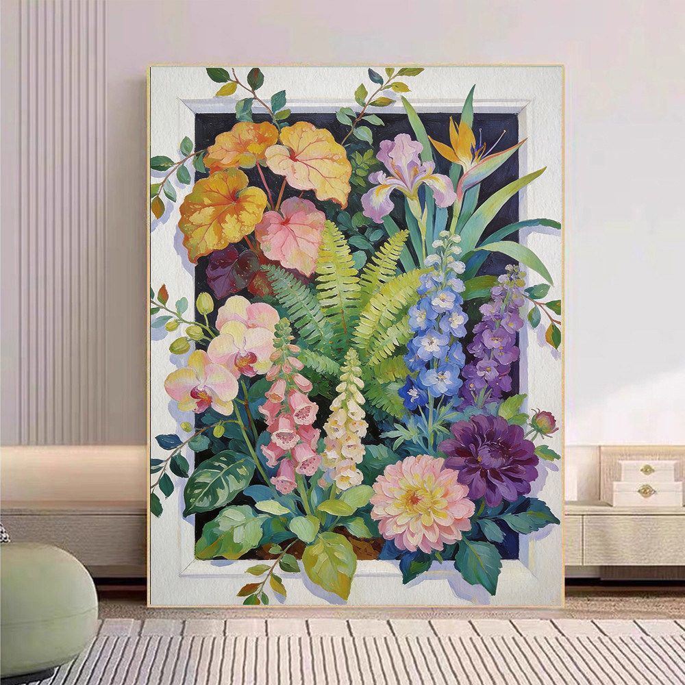 Floral Botanische Leinwand Kunstdruck Brehn