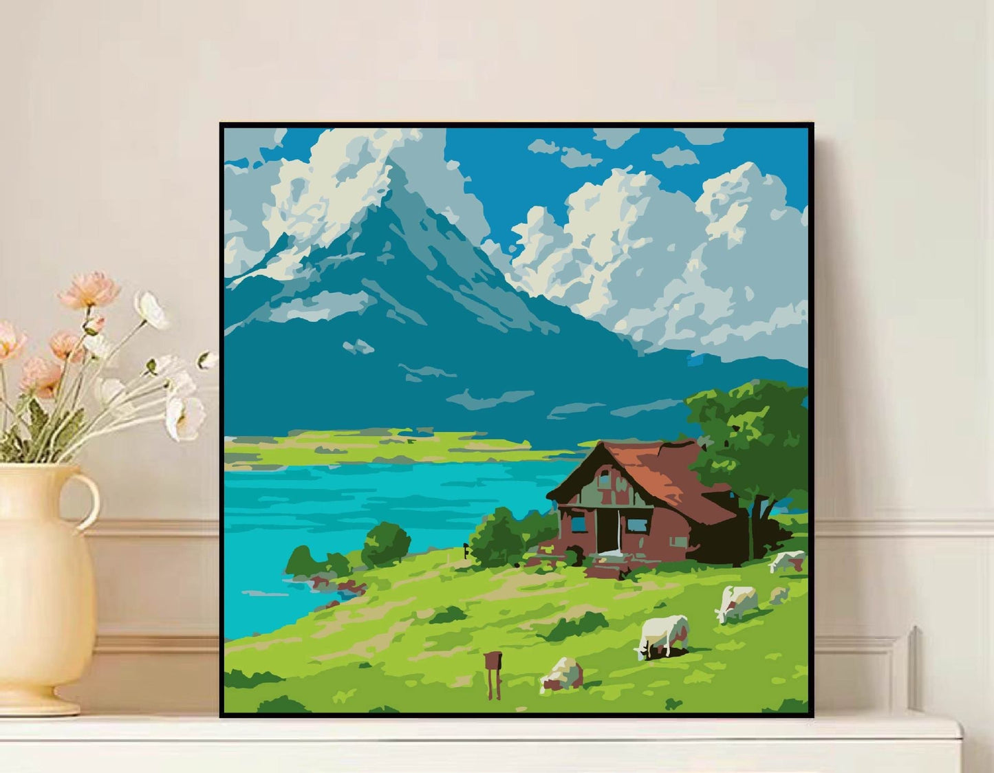 Scenic Mountain Landscape Leinwandkunst Brehn