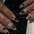 Stern-beschmückte Stiletto-Nagelkunst-Erweiterungen Brehn