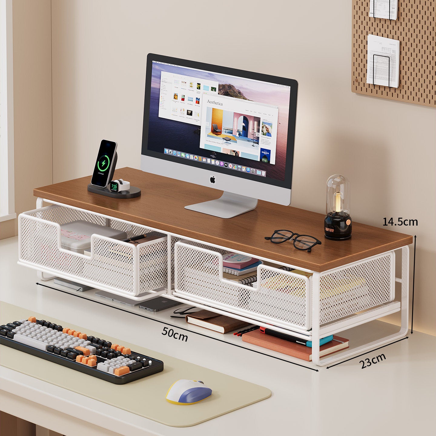 Multi-Funktions-Schreibtisch-Organizer mit Mesh-Speicherboxen Brehn