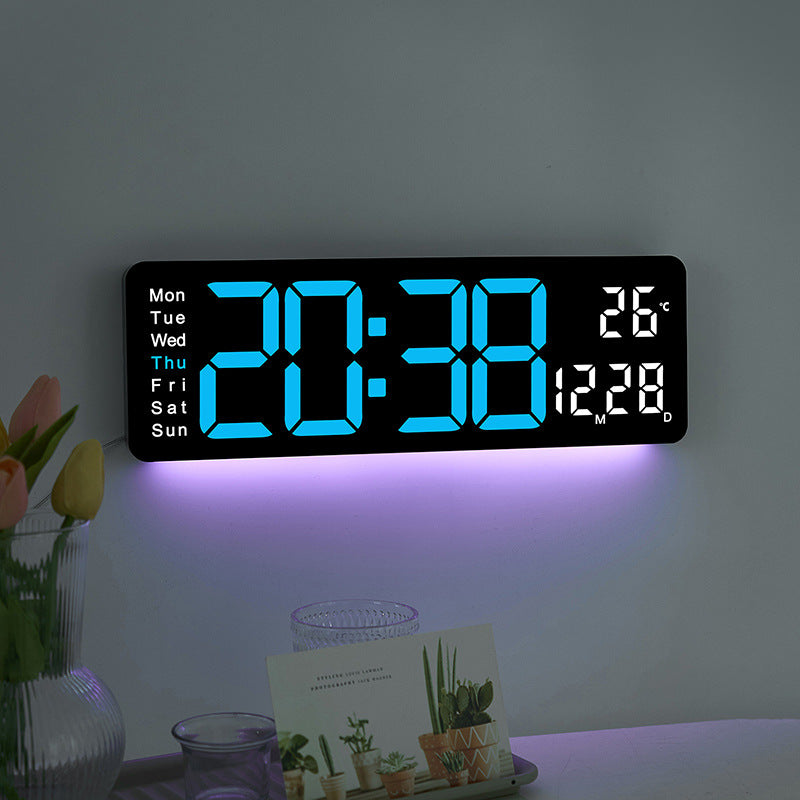 Digitaler LED-Wecker mit Temperatur- und Wochentagsanzeige Brehn