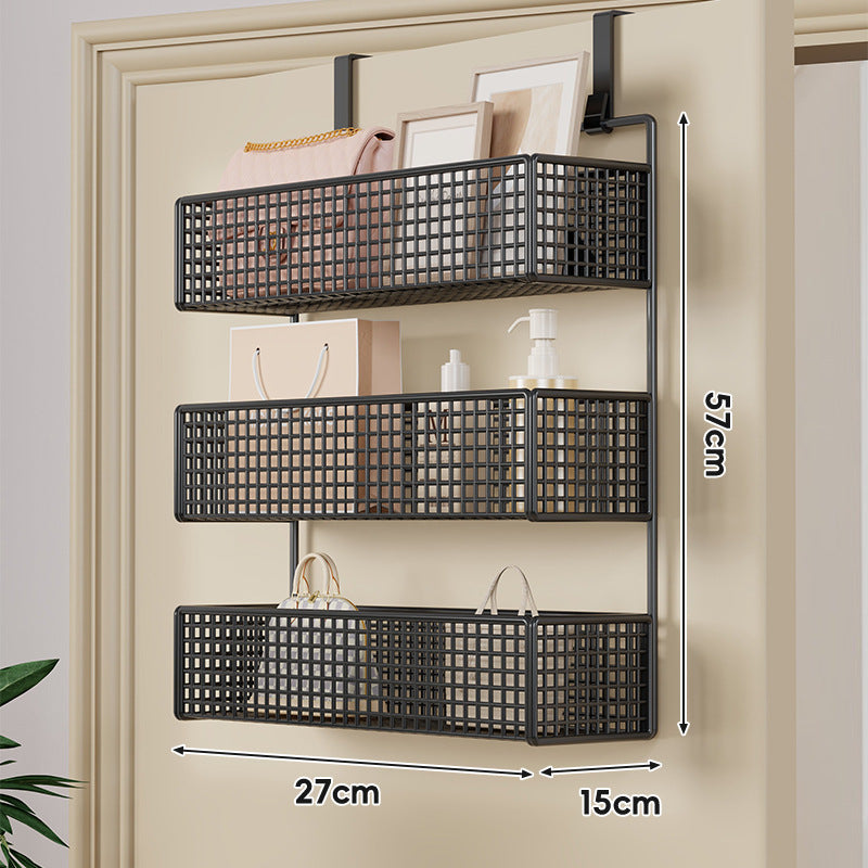 Über-Tür hängender doppelter belüfteter Mesh-Speicherkorb-Organizer mit Haken
