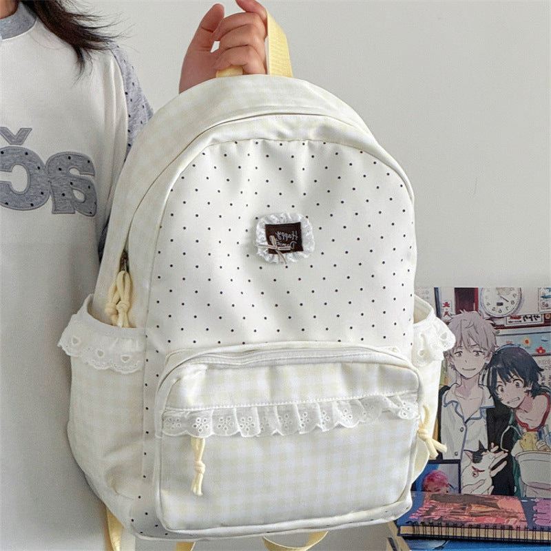 Charmanter Karo-Muster Schulrucksack