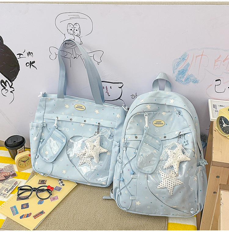 Mehrzweck-Schulrucksack mit Sternverzierung