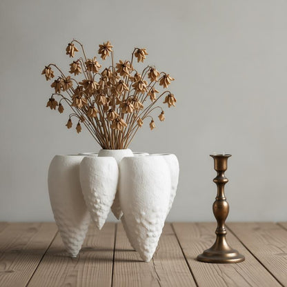 Skulpturale dekorative Blumenvase