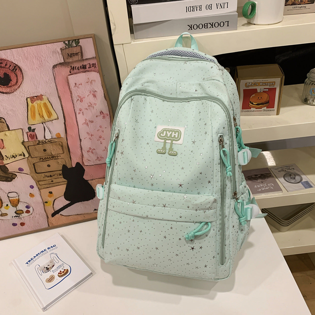 Sternen-Print Mode Schulrucksack Brehn