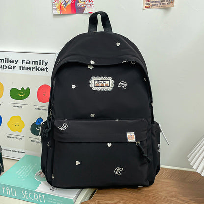 Stylischer backpack mit floralem Schmuck Brehn