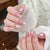 Dekorative Press-On Nagelverlängerungen mit floralem Design Brehn
