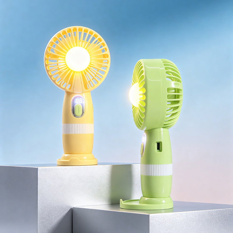 Damen tragbarer Mini Ventilator mit integriertem LED-Licht Brehn