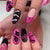 Künstlerisches Abstract Press-On Nagelset Brehn