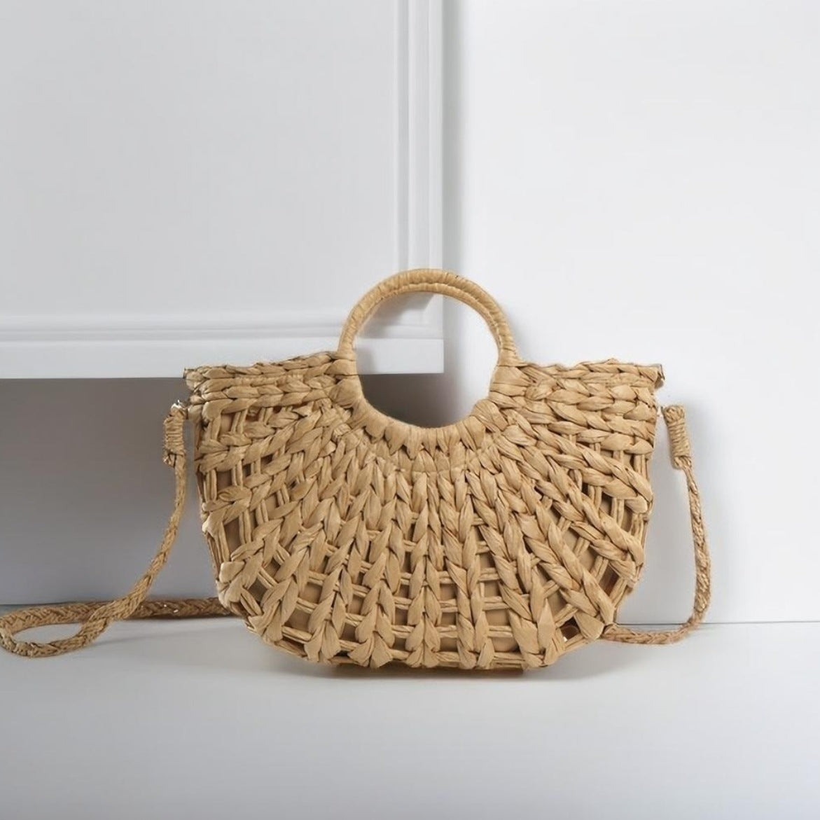 Handgefertigte Strohtasche Brehn
