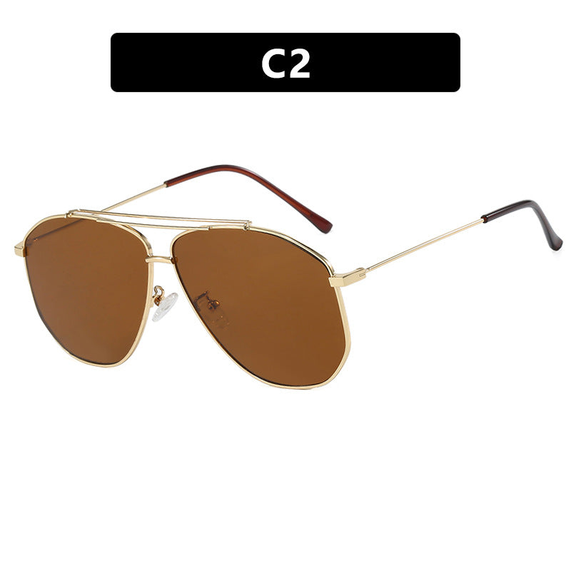 Damen kreative Piloten-Sonnenbrille mit auffälligem Rahmen Brehn