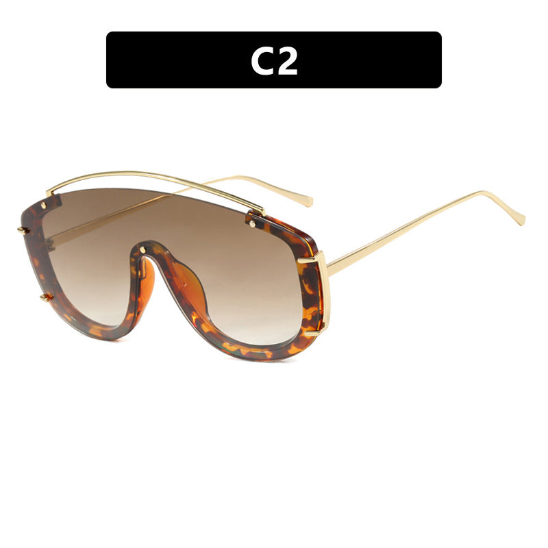 Damen futuristische Oversized-Sonnenbrille Brehn