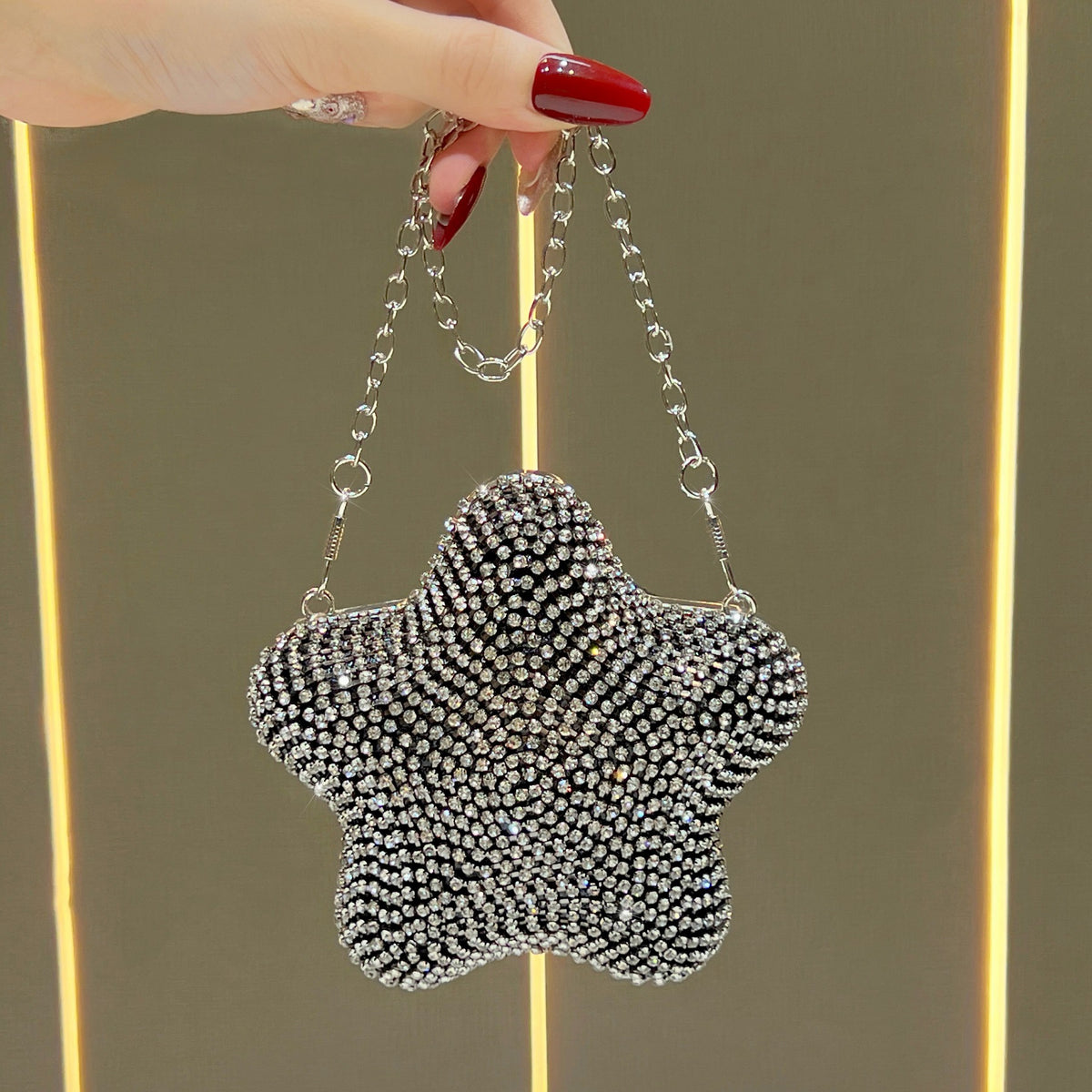 Rhinestone Sternförmige Clutch