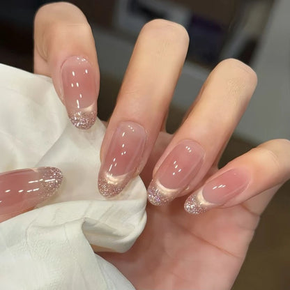 Glitzer Ombre Nagelverlängerungen
