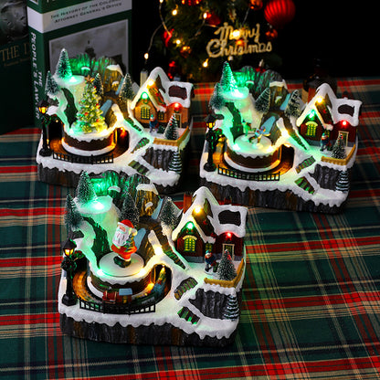 Weihnachtsdorf mit Lichtern Brehn
