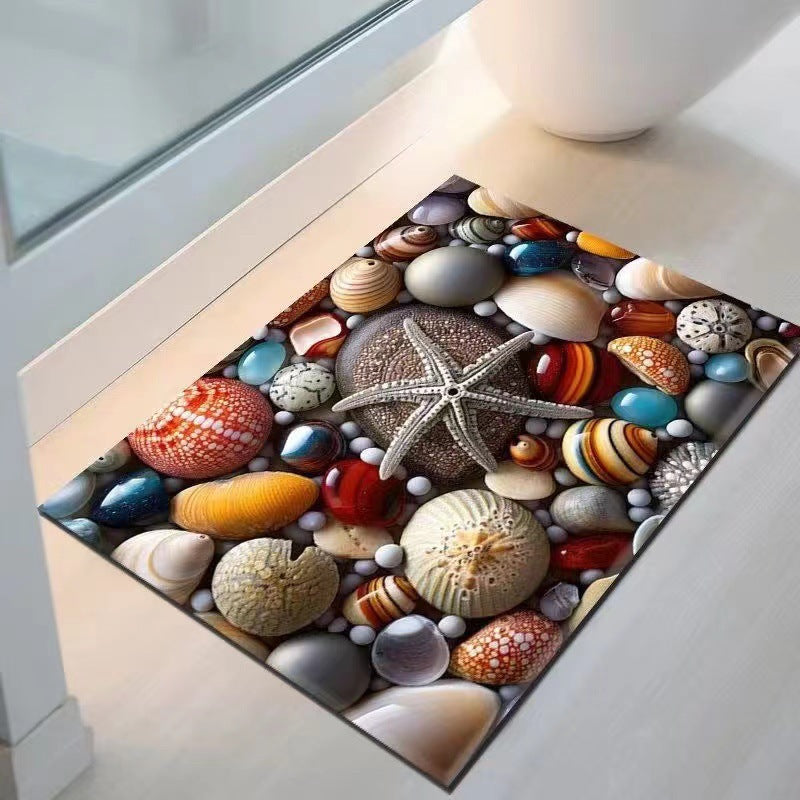 Küstenschalen-Design Badezimmermatte Brehn