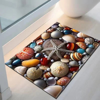 Küstenschalen-Design Badezimmermatte Brehn