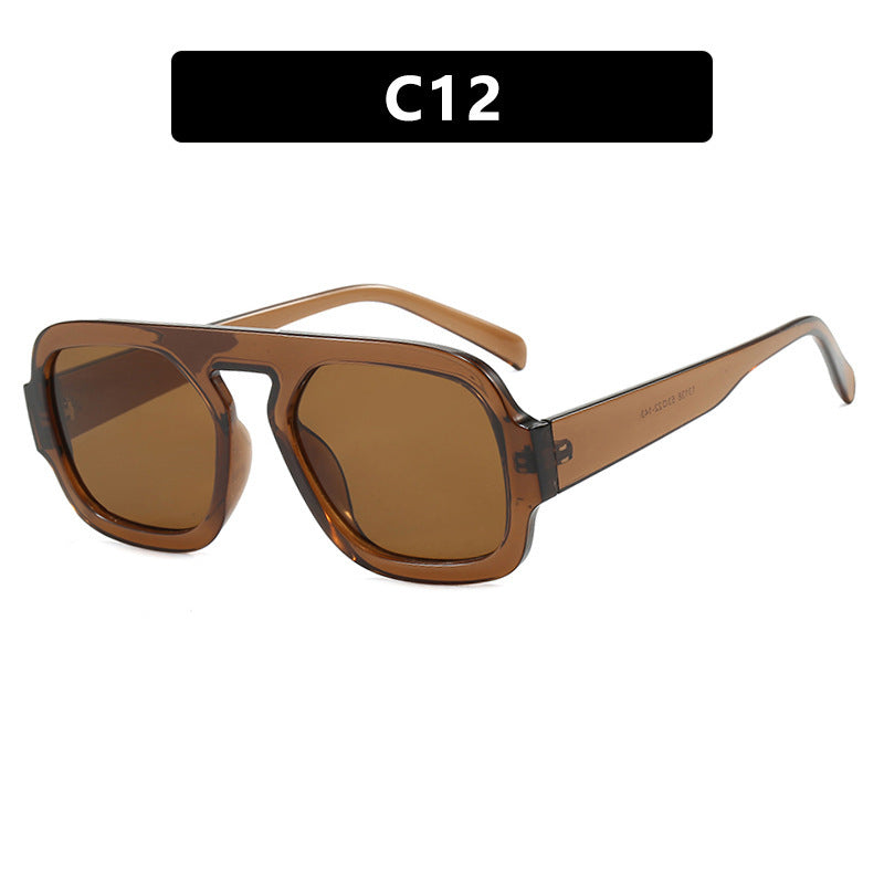 Damen moderne oversized Sonnenbrille im kantigen Design Brehn