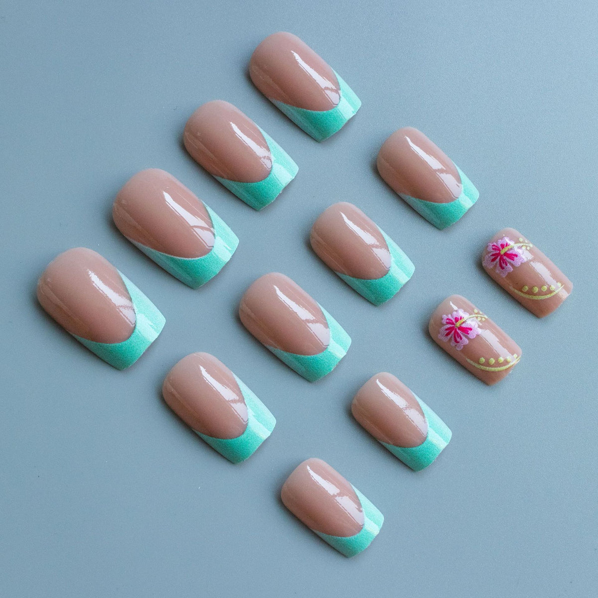 Floral Accent Acryl-Nagelkunst Set