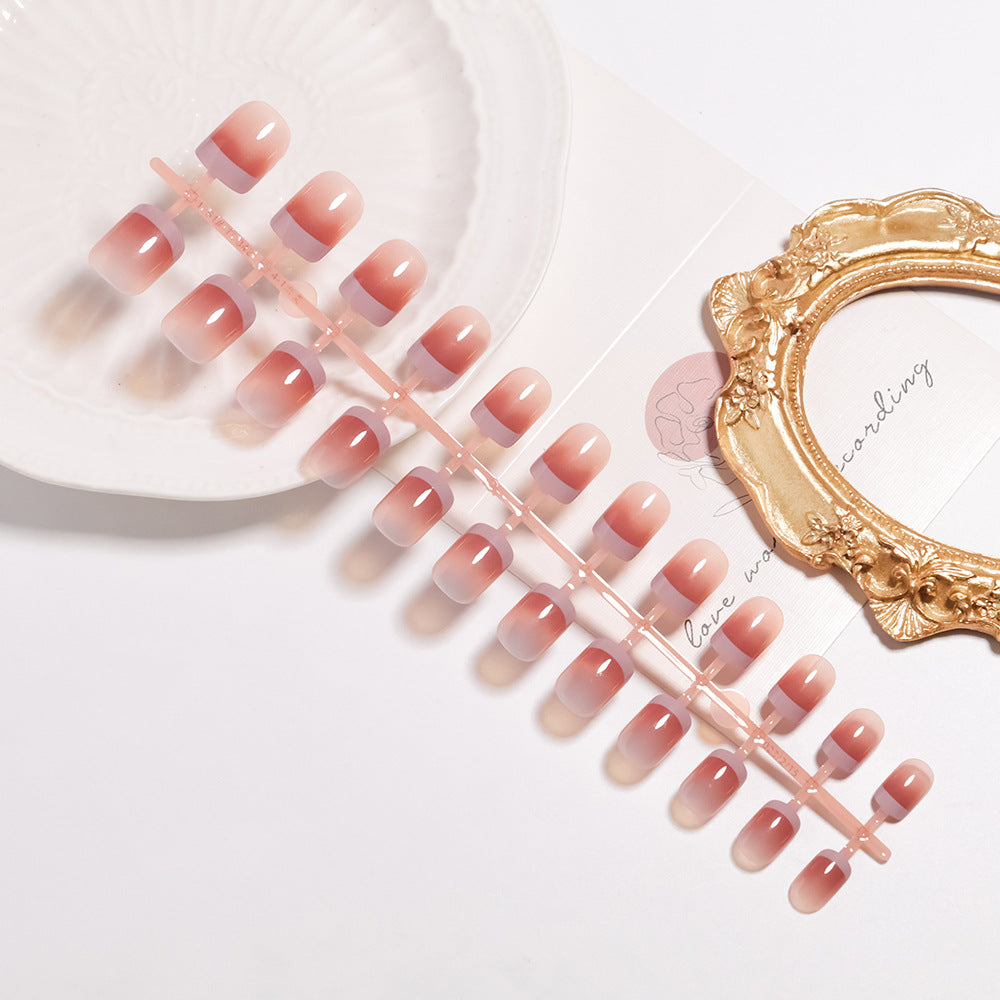 Elegantes Ombre-Nagelkunst-Press-On-Set Brehn