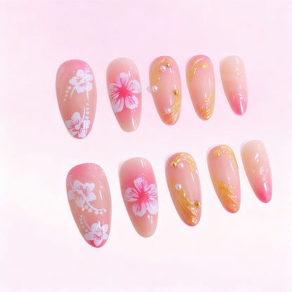 Florale dekorative Acryl-Nagelverlängerungen Brehn