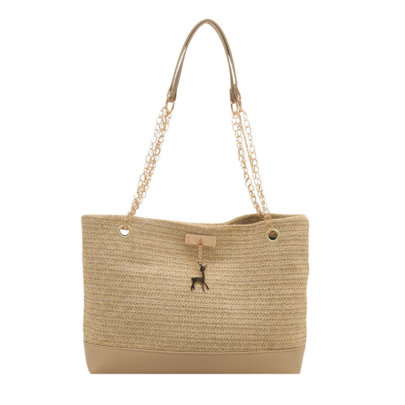 Stylische Geflochtene Strandtasche