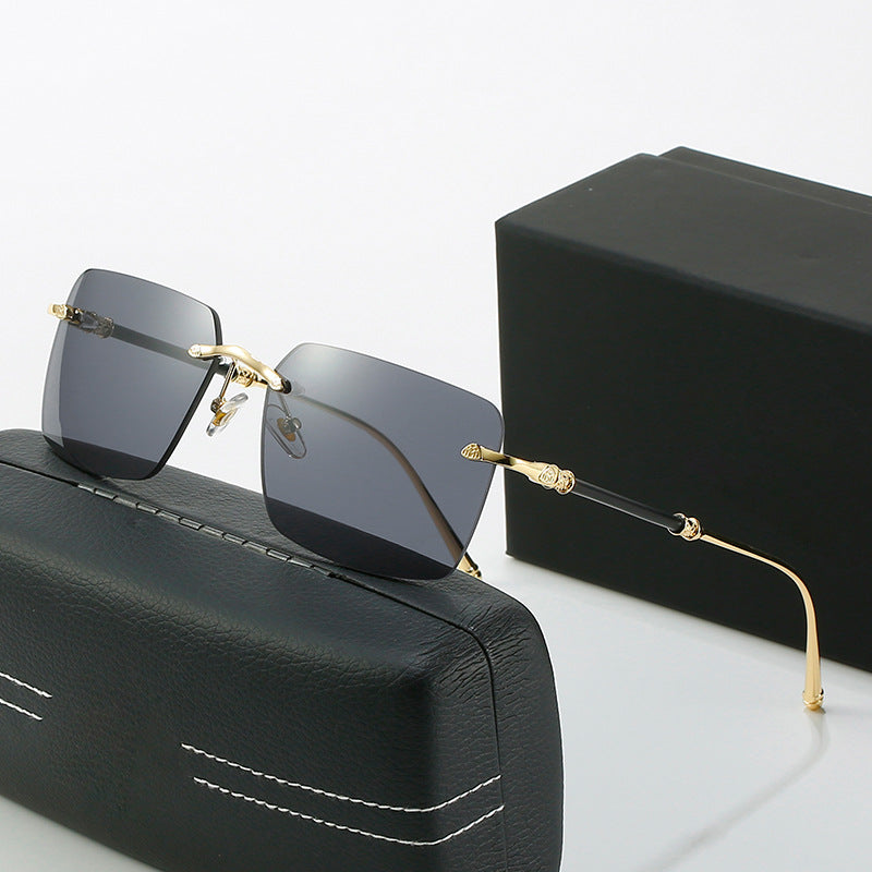 Damen modische Sonnenschutzbrille mit quadratischem Rahmen und luxuriösen Akzenten Brehn