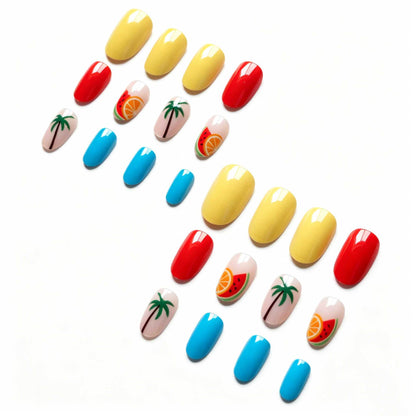 Tropisch-Frucht-Themen-Nagelkunst-Set