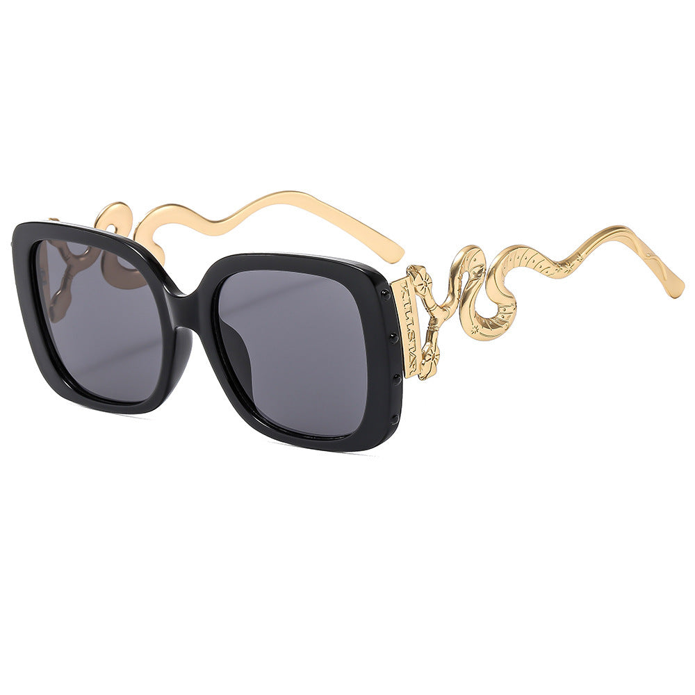 Damen extravagante Designer-Sonnenbrille mit luxuriösem Schlangenrahmen Brehn