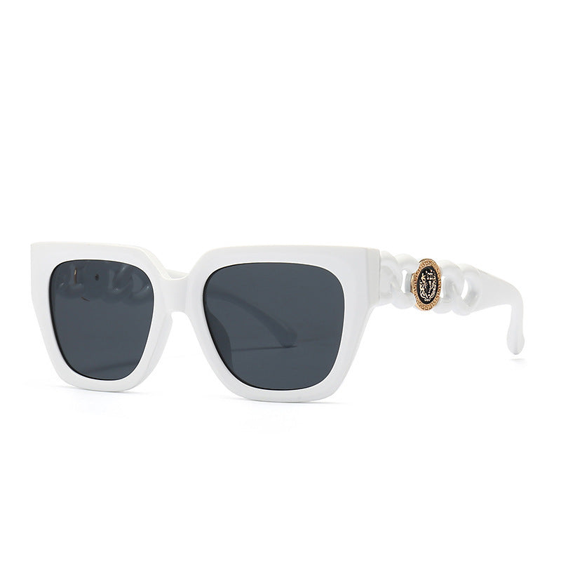 Damen oversized Sonnenbrille mit luxuriösen Kettenakzenten Brehn