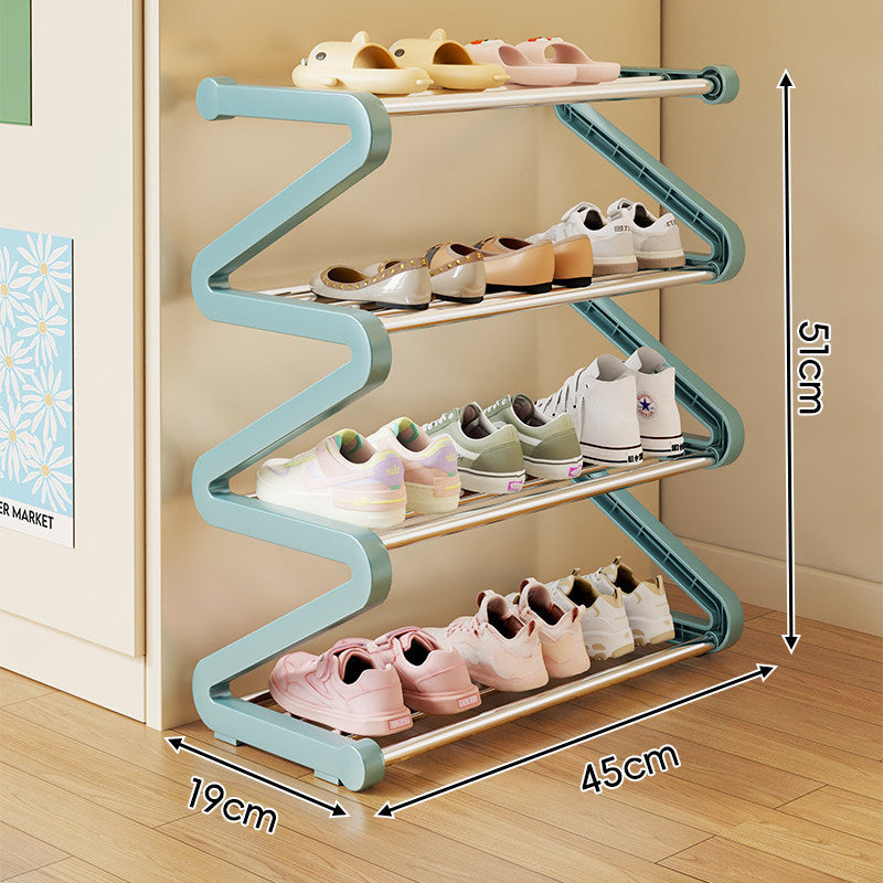 Kompakte Zigzag Multi-Ebenen Vertikale Schuhregal