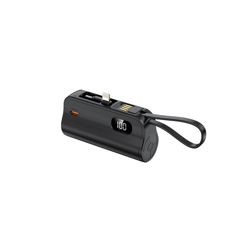 Tragbare Powerbank mit Integrierten Kabeln und LED-Display Brehn