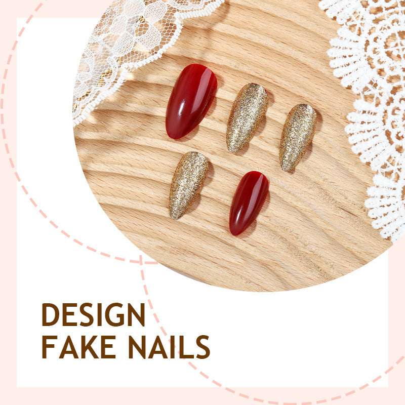 Kunstnagelset mit extravagantem Glitzer- und Klassiker-Design Brehn