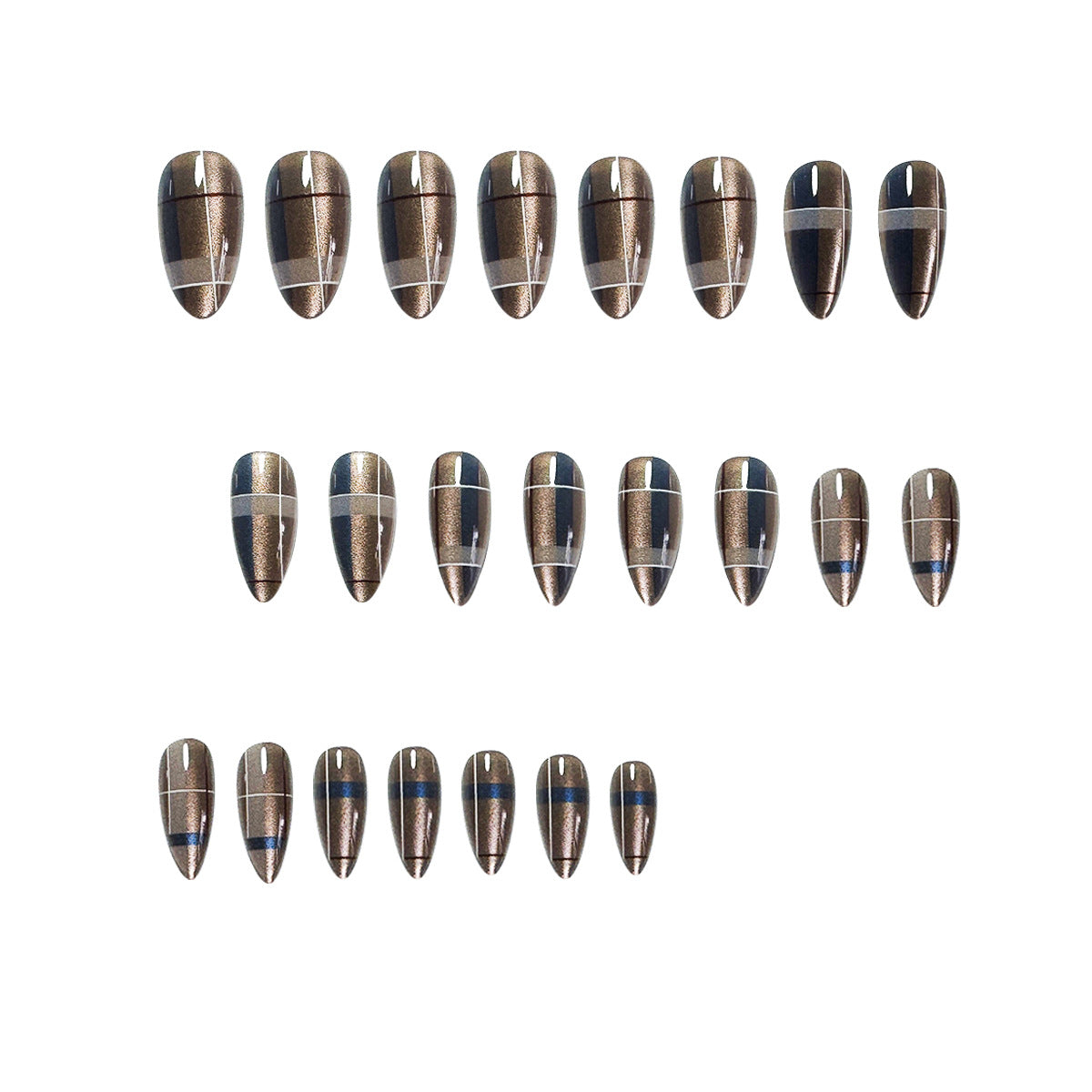 Stylische geometrische Nagelkunstverlängerungen Brehn