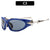 Futuristische Shield Sonnenbrille mit metallischen Akzenten