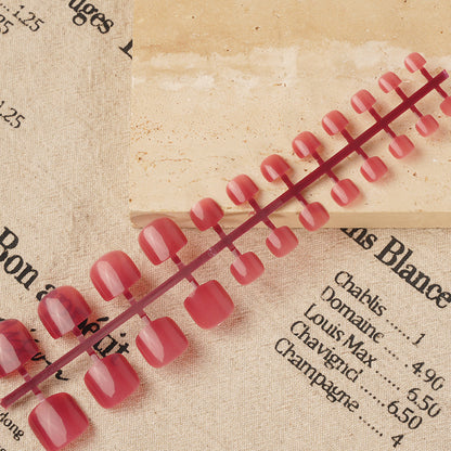 Kurzes quadratisches Press-On-Nagelset Brehn