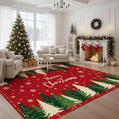 Weihnachtlich gestalteter Teppich
