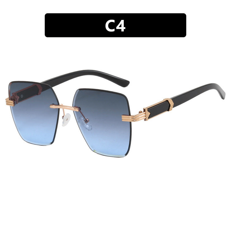 Damen modische quadratische Sonnenbrille mit glamourösen Akzenten und UV-Schutz Brehn