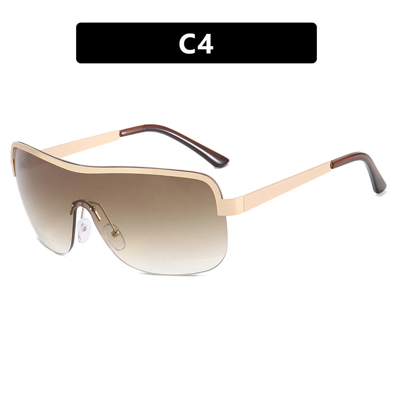 Damen sportliche Sonnenbrille im futuristischen Design mit großem Sichtfeld Brehn