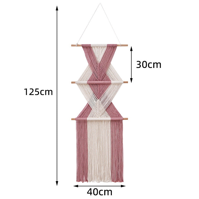 Makramee Wanddeko mit geometrischem Muster Brehn