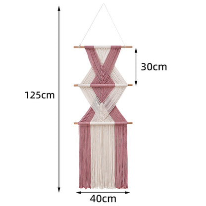 Makramee Wanddeko mit geometrischem Muster Brehn