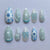 Elegantes Floral-Design Press-On Nagelset Brehn