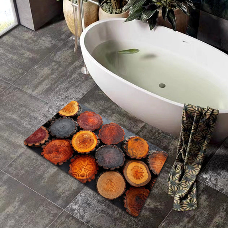 Natürliche Holzmaserung Badmatte Brehn