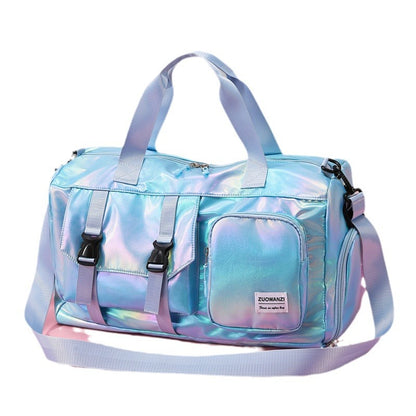 Iridescent Multi-Pocket Sport Duffel Bag Brehn
