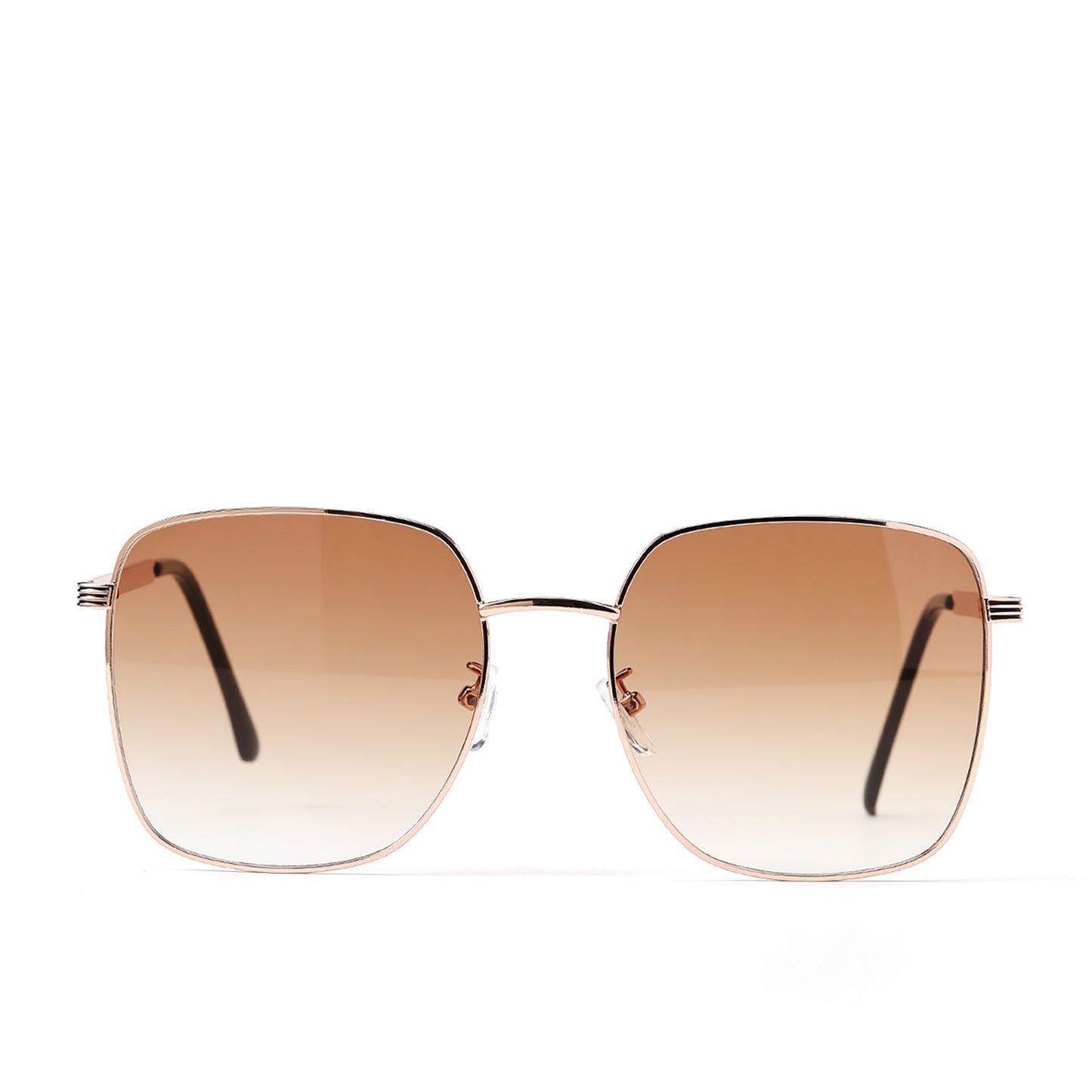 Damen quadratische Sonnenbrille mit elegantem Metallrahmen und verspiegelten Gläsern Brehn