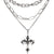 Schichtenkette Kreuz Anhänger Necklace Brehn